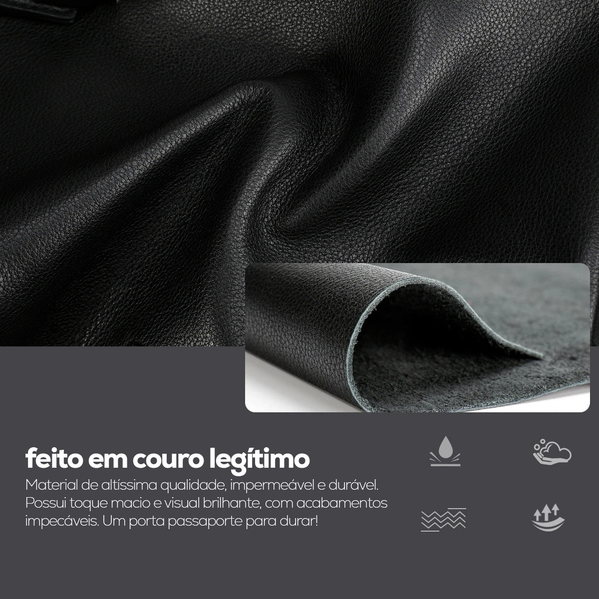 Porta Passaporte Tigernu em Couro Legítimo