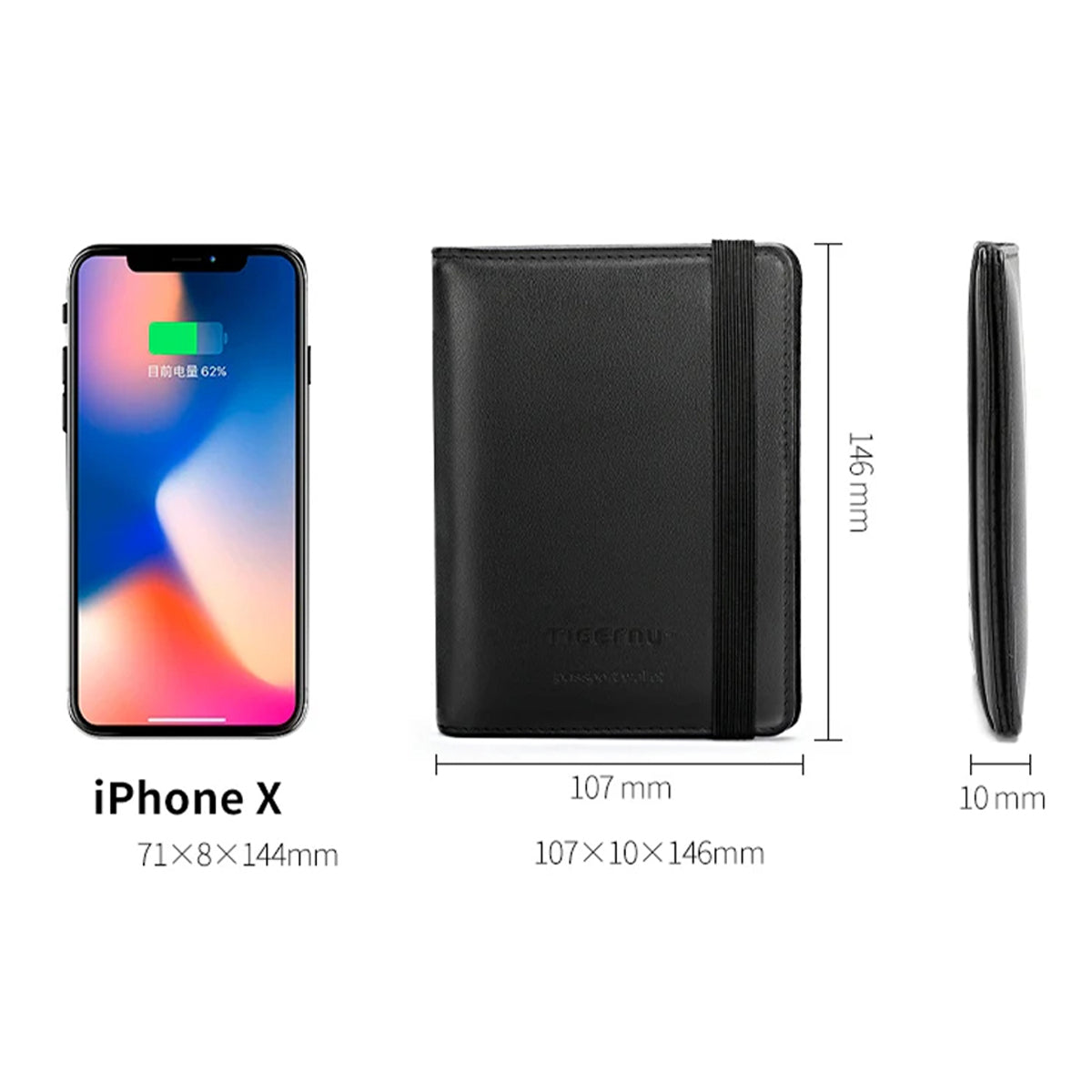 Porta Passaporte Tigernu em Couro Legítimo